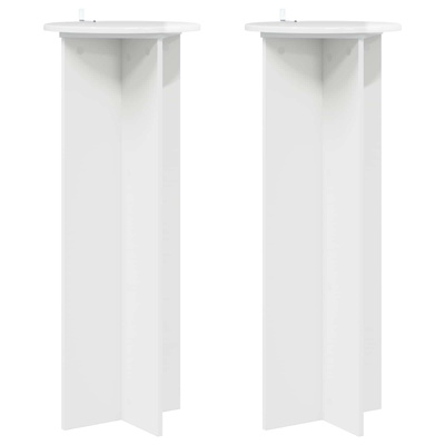 Stojak na rośliny 2 pcs Biały wysoki połysk ?40 x 100 cm