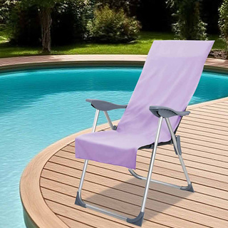 Ręczniki do Krzeseł na Zewnątrz 2 pcs Fioletowy 130 x 60 cm