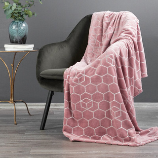 Koc Fla różowy 150x200