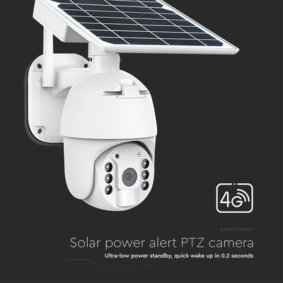 1080P Kamera zewnętrzna SMART z panelem solarnym / Sensor / IP65 / Biała