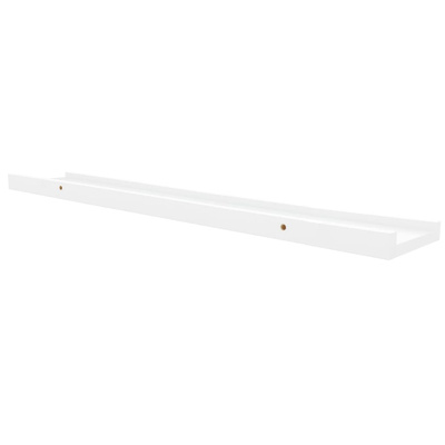 vidaXL Półki ścienne na zdjęcia, 2 szt., białe, 80x9x3 cm, MDF