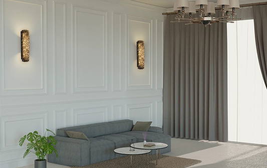 Designerska Lampa ścienna  czarna Swarovski Adani AD217