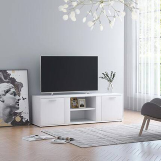 vidaXL Szafka pod TV, biała, 120x34x37 cm, materiał drewnopochodny