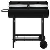 Grill węglowy 96,5 x 42,5 x 88,5 cm Czarny