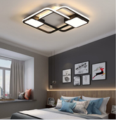 Lampa sufitowa LED czarna 80W + pilot dl-f03