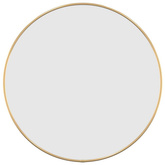 vidaXL Lustro ścienne, złote, Ø 50 cm, okrągłe