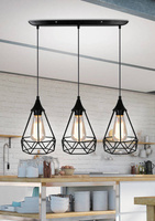 Lampa sufitowa wisząca czarna druciana 3x60W Ggraf Candellux 33-62901