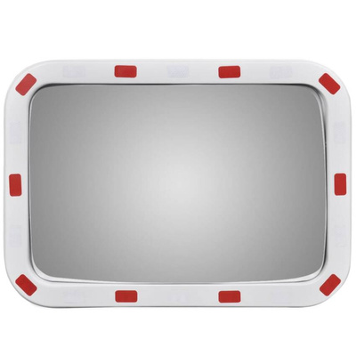 Convex lustro drogowe prostokątne 40 x 60 cm z odblaskową ramą