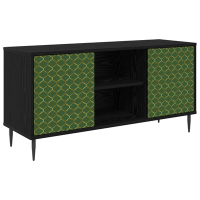 Szafka pod telewizor GELEEN 102 x 33 x 51 cm Czarny dąb