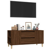 vidaXL Szafka pod TV, brązowy dąb, 102x44,5x50 cm