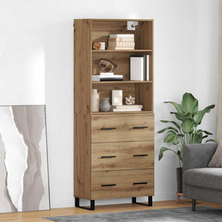 Highboard 2 szt. Dąb rzemieślniczy 69,5 x 34 x 180 cm