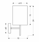 Yan Lampa Kinkiet Patynowy 1X40W E14 Abażur Orzechowy