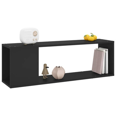 vidaXL Szafka pod TV, czarna, 100x24x32 cm, materiał drewnopochodny
