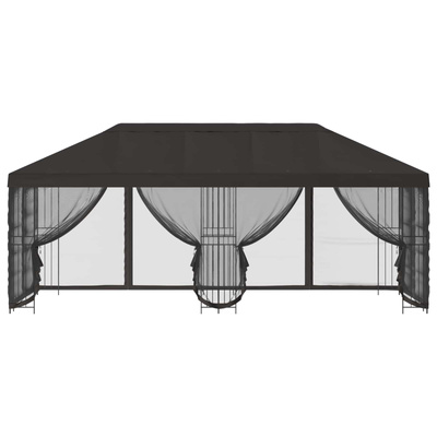 Altana z bokami 6 x 3 m antracytowy Poliester i Stal 190