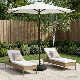 Parasol ogrodowy z oświetleniem LED i podstawą 230 x 230 cm