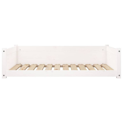 vidaXL Legowisko dla psa, białe, 105,5x75,5x28 cm, lite drewno sosnowe