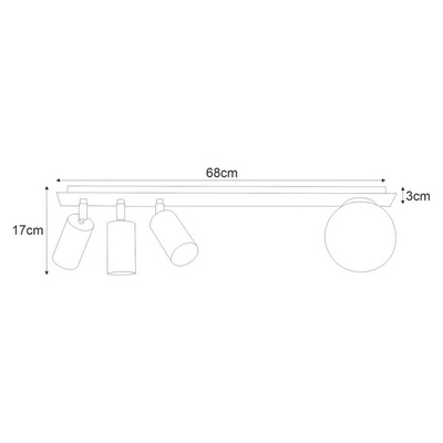 Lampa sufitowa K-4136 z serii ALBIO
