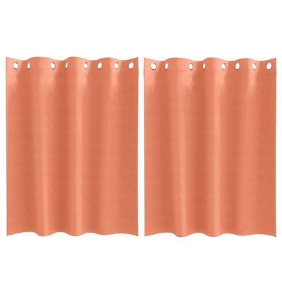 Firany blackout z kółkami 2 pcs terakota 140 x 140 cm Poliester