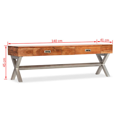 vidaXL Szafka pod TV, drewno akacjowe stylizowane na sheesham, 140 cm