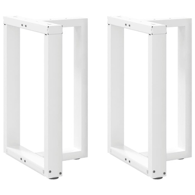 Nogi do stołu jadalnego w kształcie litery T 2 szt. Białe 50x35x(72-73) cm Stal