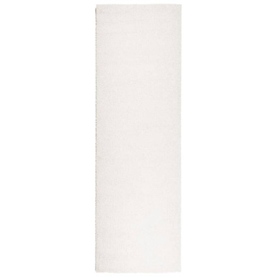 vidaXL Dywan z długim włosiem PAMPLONA, kremowy, 80x250 cm