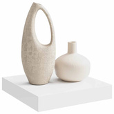 Wisząca półka ścienna, biała, 23x23,5x3,8 cm, MDF