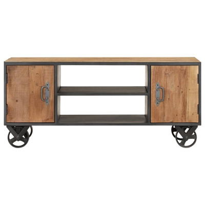 vidaXL Szafka pod TV, 110 x 30 x 49 cm, lite drewno z odzysku