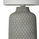 Lampka nocna Iner szara ceramiczna z abażurem Candellux