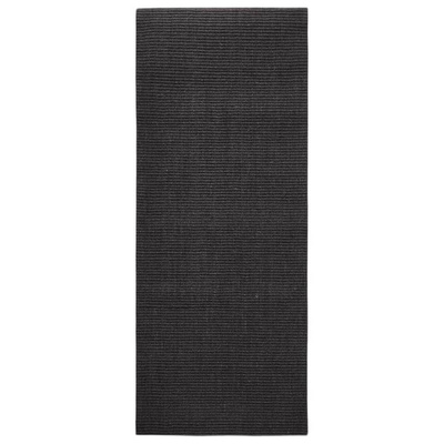 vidaXL Sizalowy dywanik do drapania, czarny, 80x200 cm