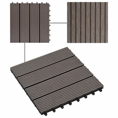 Płytka Tarasowa 11 pcs Ciemny brąz 30 x 30 cm