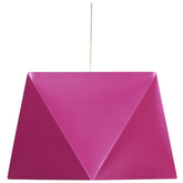 Lampa wisząca z abażurem Hexagen różowa nowoczesna pojedyncza E27