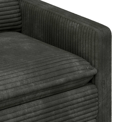 Sofa antracytowy 126 x 81 x 87,5 cm Poliester