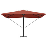 Parasol plażowy Ze LED Lights terakota 352 x 251 x 265 cm
