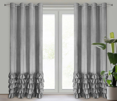 Zasłona Carli srebrna 140x250