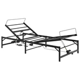 Elektro Regulowany Stelaż Łóżka Czarny 100 x 190 cm Stal