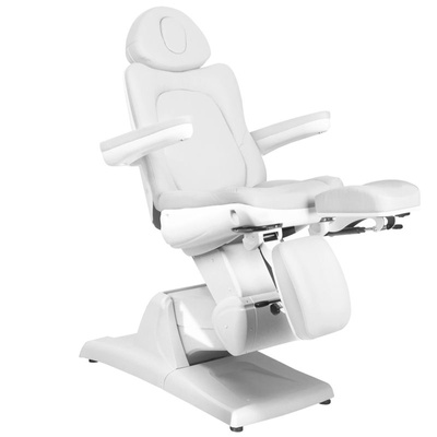 Fotel kosmetyczny elektr. Azzurro 870S pedi 3 siln. biały 106670