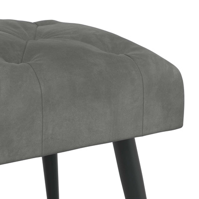 Ławka z guzikami ciemnoszary 110 x 40 x 46 cm Welur