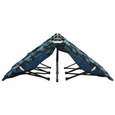 vidaXL Dwuosobowy leżak, składany, wzór w liście, stal