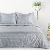 Pościel Geo stalowa 220x200