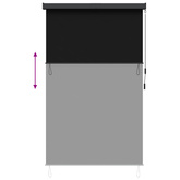 Roleta Czarny 160 x 250 cm Materiał i Aluminium