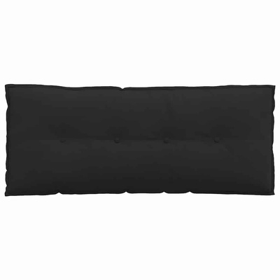 Poduszka na plecy Czarny 120 x 50 cm Tkanina mikrofibrowa