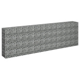 vidaXL Podwyższona donica gabionowa, galwanizowana stal, 270x30x90 cm