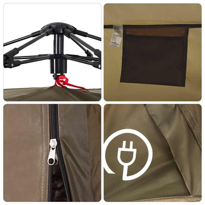 Namiot wędkarski, 4-os., oliwkowy, szybkie rozkładanie