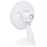 vidaXL Wentylator stołowy, 3 prędkości, 30 cm, 40 W, biały