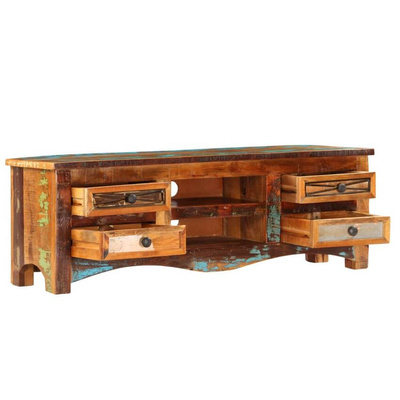 vidaXL Szafka pod TV, 120x30x40 cm, lite drewno odzyskane