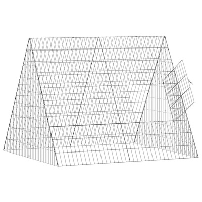 Klatka dla kur srebrny 110 x 100 x 85 cm Stal ocynkowana