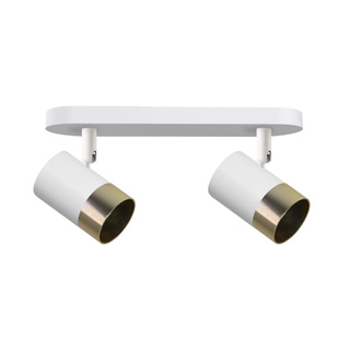 Lampa sufitowa Tobi listwa ze szklanymi kloszami 2-punktowa do salonu metalowa