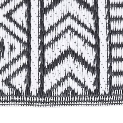 vidaXL Dywan zewnętrzny, czarny, 190x290 cm, PP