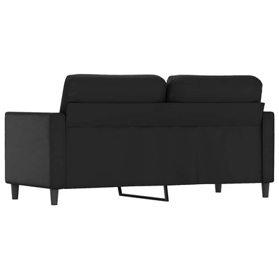 2-osobowa sofa, czarna, 140 cm, sztuczna skóra wariant 4
