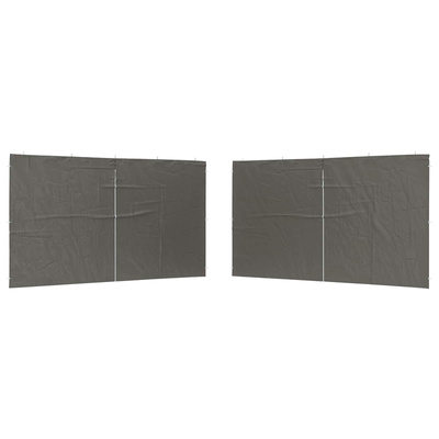 Ściana boczna namiotu na imprezy 2 pcs antracytowy 400 x 195 cm